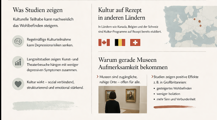 Studien, internationale Modelle und die Rolle von Museen im gesellschaftlichen Wohlbefinden